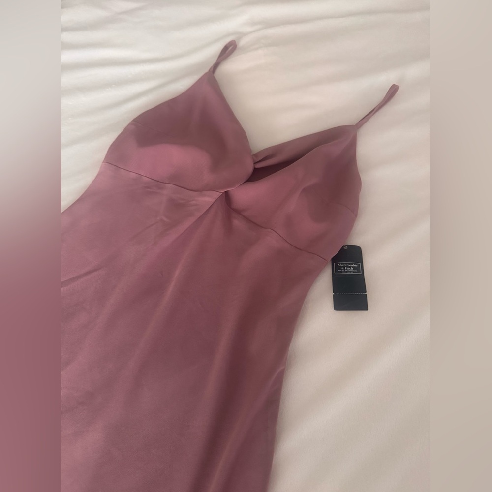 NWT Abercrombie Twist Front Mini Dress Dusty Rose |S| - Picture 7 of 14